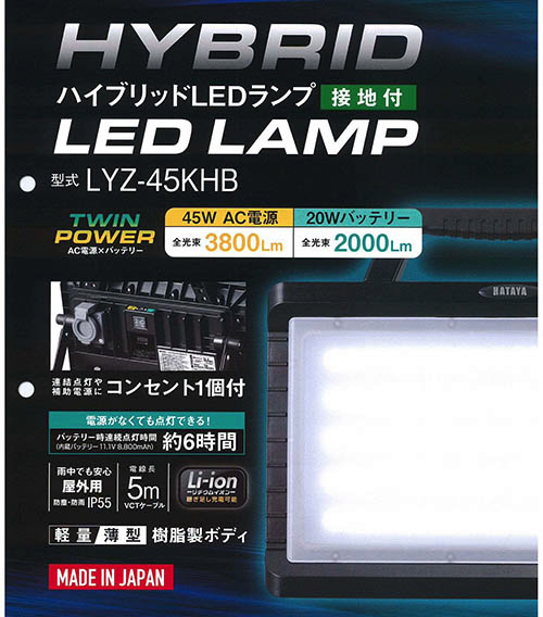 ハタヤリミテッド製LEDワークランプ